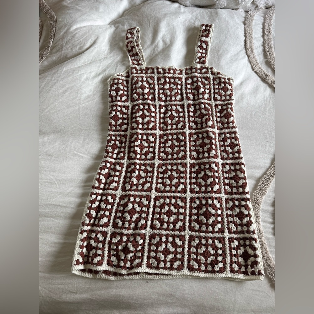 Celeste Crochet Marine Mayer Dress (S)